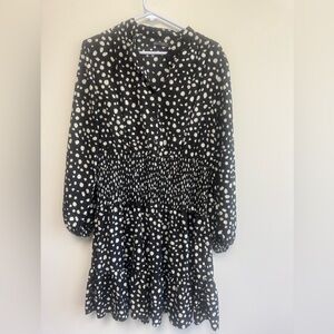 Pretty garden black and white dress size xl